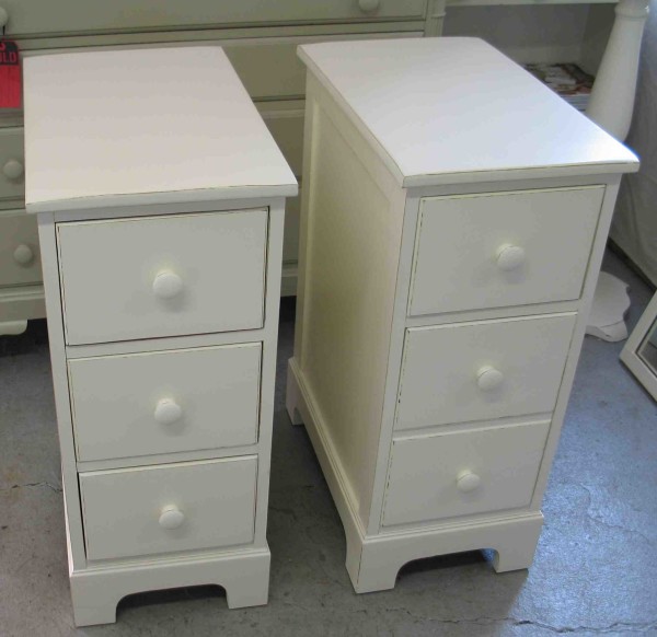 Bedroom,Classic Bedside Table Alternative Design Inspiration With Stunning Double Bedside Table In Gorgeous Sweet White Wooden Polished And Wonderful Three Drawers Bedside Table Also Beautiful White Wood Cabinet,Creative Bedside Table Alternatives For Bedroom Designs