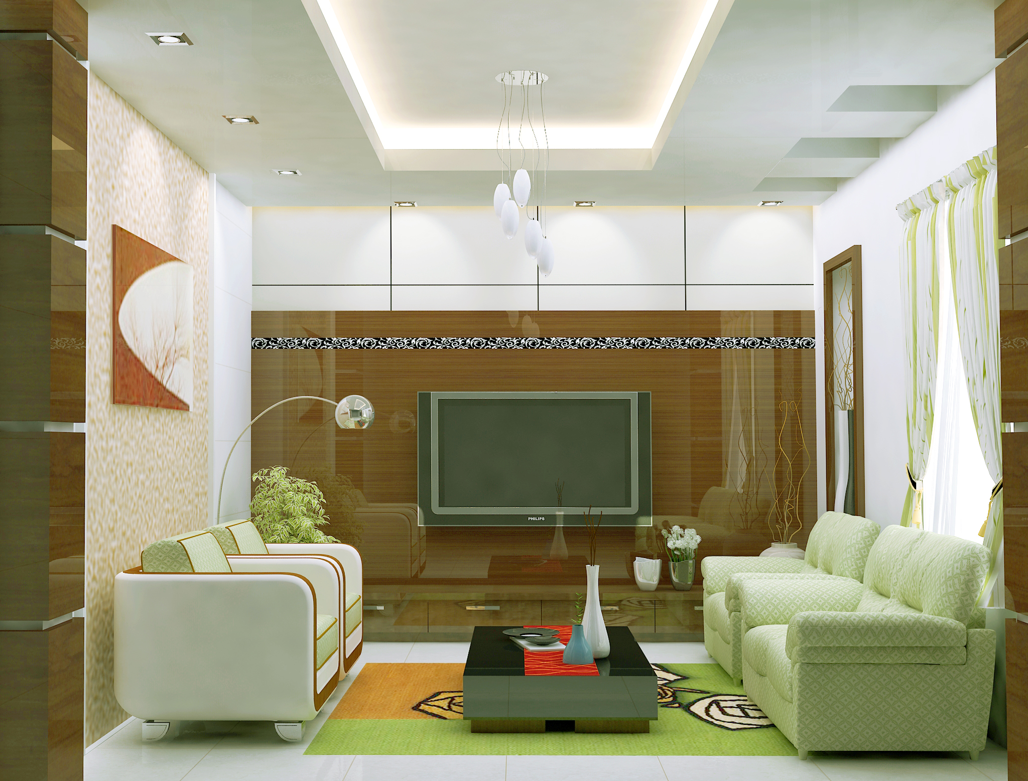 Furniture,Admirable House Interior Design Picture With Charming Sofas And Cool Black Wood Table Plus Picturesque Tv Wall Units Also Modern Chrome Arc Floor Lamp,Beautiful House Interior Design Pictures