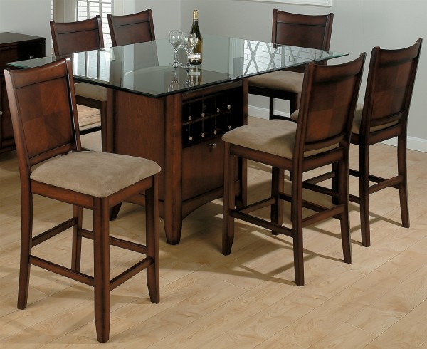 Dining Room,Extraordinary Gray Background Designer Dining Table With Beautiful Rectangular Glass Sining Table And Comfortable Height Brown Wood Dining Chairs Also Trendy Bright Brown Wood Floor,Will Make The Eyes Entranced Designer Dining Tables Latest