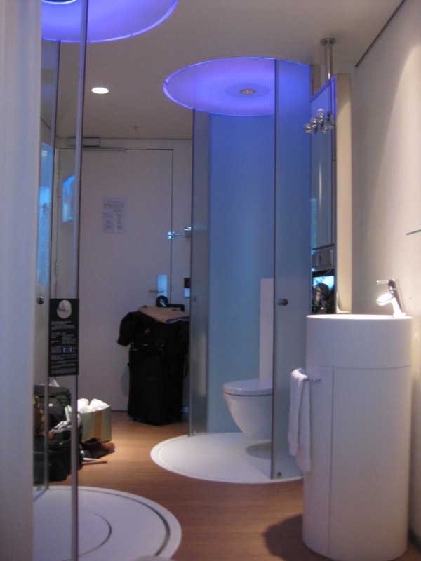 Bathroom,The Best Beautiful White Wall Paint Small Bathroom Design Idea With Amazing White Freestanding Toilet And Beautiful White Round Bathroom Vanity Also Nice Stainless Bathroom Faucet For Modern Concept,The Best Beautiful And Small Bathroom Design Ideas