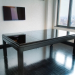 Dining Room,Simple Modern Superb Black Pool Table Dining Room Table Design Inspiration With Nice Pool Table Inside Neat And Gorgeous Wood Floor In Black Color Also Wonderful White Wall Painted ,Add To Beauty Your Space With Pool Tables Dining Room Table