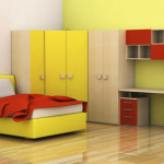 Bedroom,Marvelous Yellow And White Wall Painted Teenage Bedroom Furniture For Boy Design Inspiration With Beautiful Yellow Bed Frame On Combined Soft White Mattress Plus Nice Bright Laminate Flooring Also Cool Yellow Painting Wood Wardrobe ,Modern Teenage Bedroom Furniture For Boys Design Inspiration 