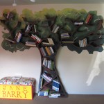 Furniture,Awesome Book Shelf Design Ideas With Charming Wooden Tree Bookshelf And Cute Bench Also Gorgeous White Wall Paint For Unique Concept,Contemporary Furniture Book Shelf Designs 2015