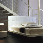 Bedroom,Fascinating Minimalist Bedroom Design Ideas With Style White Platform Bed And Comfortable Tan Single Bed Also Nice White Round Bedside On Combined Cool Desk Lamp,Beauty A Minimalist Bedroom Ideas