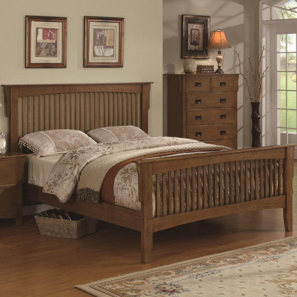 Bedroom,Trendy Headboard Design Ideas With Stylish Brown Wood Coaster Georgia Queen Wood Slatted Headboard And Comfortable Tan Bed Sheet Plus Wonderful Brown Laminate Flooring Also Picturesque Brown Wood Dresser For Traditional Concept,Comfortable Bed With Headboard Designs
