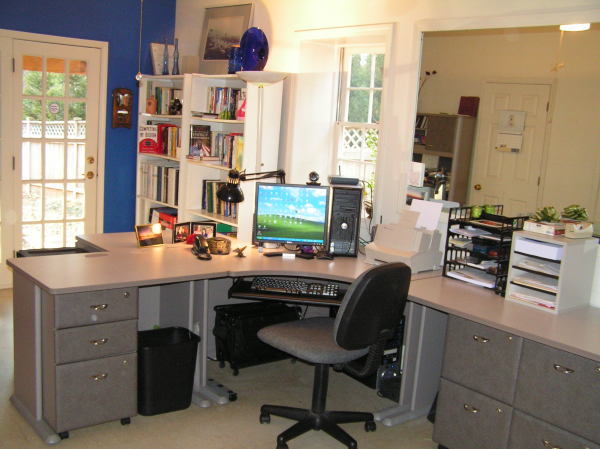 Furniture,Dazzling Small Space Top Office Design Inspiration With Charming Curved Office Desk In Beautiful Gray Color And Cool Black Desk Lamp Plus Wonderful Gray Storage Cabinet Also Gorgeous Gray Black Office Chair,Pleasant And Comfortable Top Office Designs