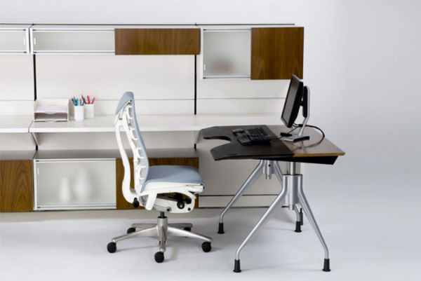 Office & Workspace,Exquisite Executive Office Furniture Set Decoration With Small Desk On Combined Iron Legs And Comfortable White Wheel Swivel Chair,Smart Modern Executive Office Furniture Sets To Your Workspace