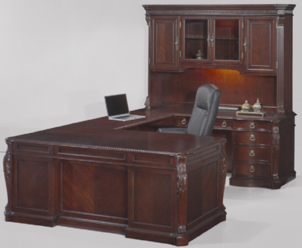 Office & Workspace,Admirable Executive Office Furniture Set Design Ideas With Style Mahogany Wood Veneers Desk And Beautiful Dark Brown Color Also Cozy Black Swivel Chair,Smart Modern Executive Office Furniture Sets To Your Workspace