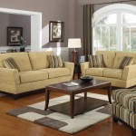 Furniture,Astounding Gray Wall Paint Furniture Small Space Design Ideas With Comfortable Cream Sofas And Beautiful Rectangular Brown Wood Table Also Nice Brown Wood Square Accent Table On Combined Wonderful White Drum Table Lamp,Modern Living Room Design With Comfortable Furniture Small Spaces