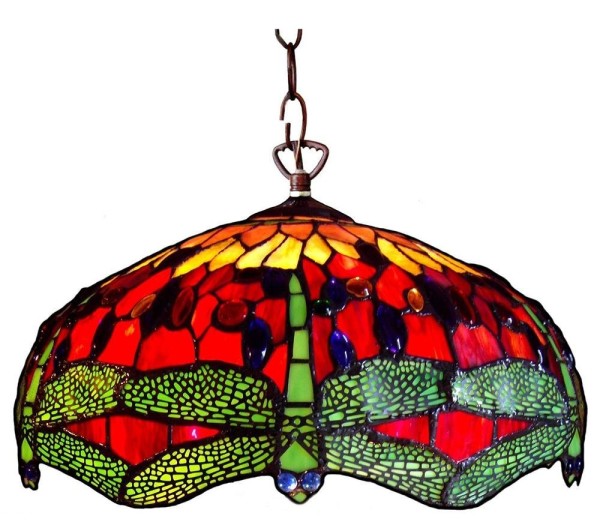 Interior,Stunning Tiffany Ceiling Light Fixture Design Inspiration With Trend Dragonfly On Combined Green Color Also Beautiful Hot Red Color,Fashionable Tiffany Style Ceiling Light Fixtures