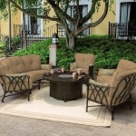 Living Room,The Best High Quality Castelle Patio Furniture Design With Comfortable Veranda Cushioned Crescent Sofa And Stylish Brown Color Also Cool Round Coffe Table,Nice Spectacular Outdoor From Castelle Patio Furniture