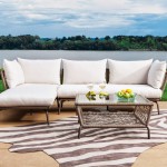 Exterior,Cool Amazing Outdoor LIoyd Flanders Furniture Design With Cozy White Cushion Lounge Chair And Nice Rattan Glass Table On Combined Cowhide Rug,Exquisite Outdoor By Lloyd Flanders Furniture