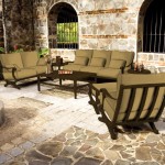 Living Room,Charming Castelle Patio Furniture Design With Style Rialto Cushioned Lounge Chair And Beautiful Brown Rectangular Coffe Table,Nice Spectacular Outdoor From Castelle Patio Furniture