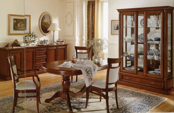 Apartments,Marvelous White Wall Paint Furniture For Apartment Decoration With Amazing Brown Wood Oval Dining Table Plus Comfortable Brown Wood Dining Chairs And Nice Brown Wood Combined Beautiful White Cup Table Lamp Also Cool Freestanding Clear Glass Door Cabinet For Dining Room,Cheap Furniture For Apartments Decoration Modern