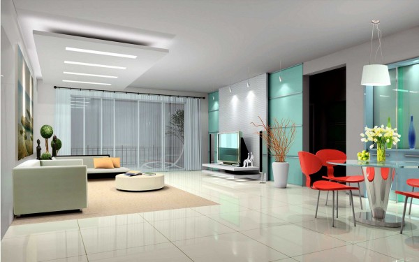 Furniture,Stunning House Interior Design Picture With Stylish White Leather Single Seater Sofa And Beautiful White Round Table Plus Soft Light Brown Rug Also Modern Entertaiment Center,Beautiful House Interior Design Pictures