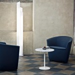 Living Room,Wonderful Pietro Arosio Design With Beautiful Two Blue Swivel Chair And Nice White Small Round Accent Table Also Contemporary Blue White Floor,Contemporary Living Room By Pietro Arosio