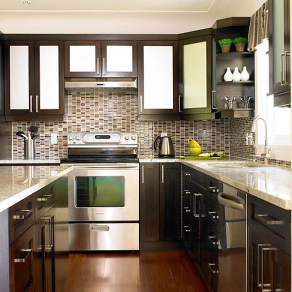 Furniture,Picturesque Ikea Kitchen Design Software With Modern Sleek Kitchen Cabinet On Combined White Granite Plus Chrome Single Faucet And Beautiful Black Beige Floating Wood Kitchen Cabinet Also Gorgeous Brown Wood Floor,Amazing Ikea Kitchen Design Software