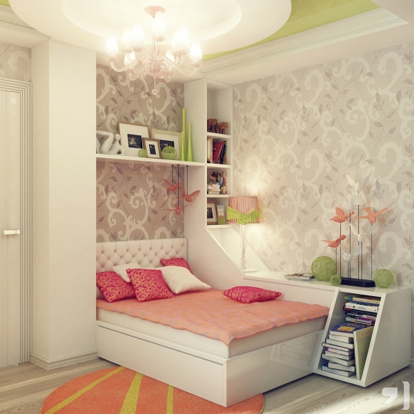 Bedroom,Admirable Tween Room Design Ideas With Charming Low Profile Bed In White Bed Frame And Soft Pink Balnket Also Beautiful Desk Lamp Plus Elegant Chandhelier ,Cool Awesome Tween Rooms Design Ideas