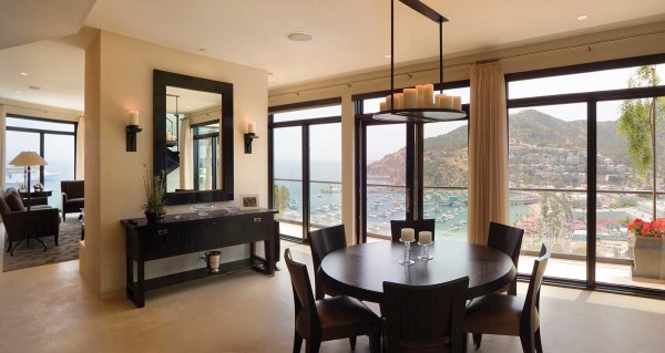 Dining Room,Spacious Round Taek Dining Room Table Design With Comfortable Black Chairs And Extra Tall Mirror Also Beautiful Rectangular Black Wood Table For Open Plan Dining Room,Designs That Prove Teak Dining Room Table Can Look Great On Anything