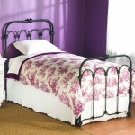 Bedroom,Cute Single Black Wesley Allen Iron Bed Design With Comfortable White Mattres And Beautiful White Purple Blanket Also Comfortable Headboard On Combined Footboard,Bedroom With Style Wesley Allen Iron Beds