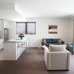 Apartments,Impressive White Wall Paint Very Small Apartment Design Inspiration With Beautiful Open Plan Kitchen Room And Stunning White Bar Stools Also Cozy Sofas Plus Adorable Glass Sliding Door On Combined Soft Beige Curtains,Comfy Studio In Very Small Apartment Design