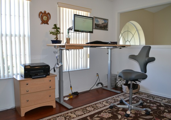 Furniture,Extra Tall Build Own Your Office Desk Design Inspiration With Charming Wood Desk On Combined Gray Legs And Beautiful Wood Cabinet Also Comfortable Arm Chair Plus Wonderful White Fabric Curtains,Cool Build Your Own Office Desk Design