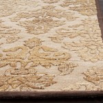 Interior,Luxurious Brown Rug Pad Design Idea With Oranamental Floral Carpet And Cool Wooden Floor,Rug Pads For Your Private Heaven Room