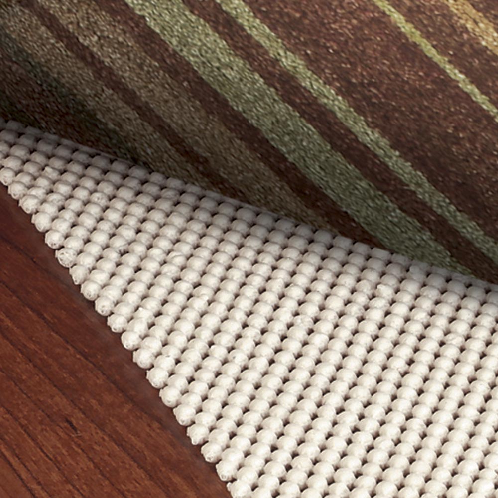 Interior,New Model Circular White Rug Pad Design Idea With Trendy Carpet On Combined Taek Wood Floor,Collection Of Soft Rug Pads For Interior Room