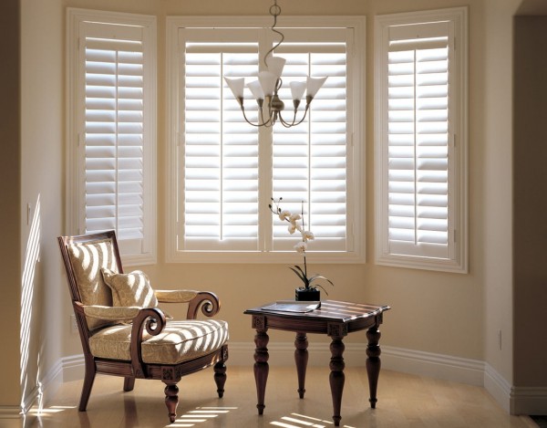 Uncategorized,Amazing White Custom Blind Design Idea With Unique Chandelier And Cozy Wooden Arm Chair Also Cool Wooden Table,Cool And Beautiful Custom Blinds