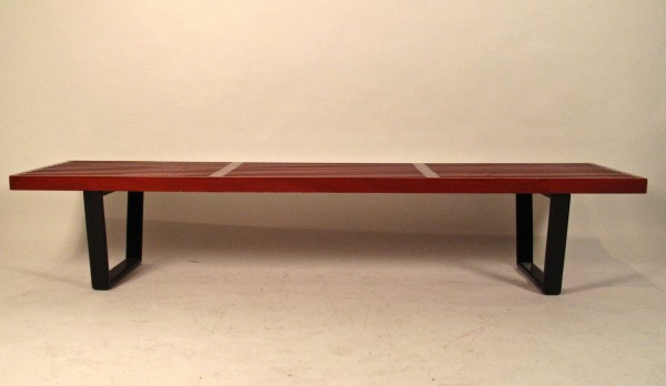 Furniture,New Model Black And Red Nelson Bench Design Inspiration With Beautiful White Floor,Extraordinary Nelson Bench Design