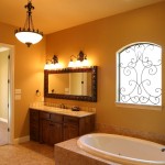 Uncategorized,Stunning Antique Bathroom Light With Cozy White Bathtub And Beautiful Sink Also Chest Of Drawer,Extraordinary Batroom Lights Design Inspiration