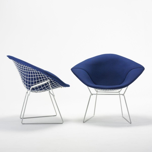 Uncategorized,Wonderful Soft Two Diamond Bertoia Chair Design Ideas With Steel Wire And Blue Color,Stylish Bertoia Chairs Ideas