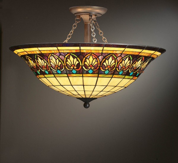Interior,Pretty Cream Tiffany Light Ceiling Design Ideas With Nice Hanging Lamp And Cool Ornament,Nice Style Tiffany Ceiling Light