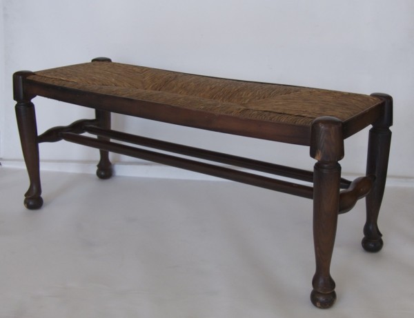 Furniture,Unusual Rush Bench Design Ideas With Dark Brown Color For Antique Concept,Antique Design Of Rush Bench
