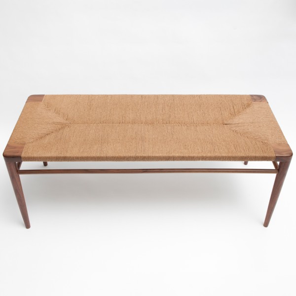 Furniture,Wonderful Woven Rush Bench Design Ideas With Pretty Cream Color For Original Concept,Antique Design Of Rush Bench