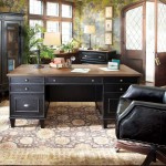 Interior,Antique Persian Office Rug Decoration Ideas With Beautiful Black Wood Cabinet And Adorable Taek Wood Table,Impressive Style Office Rugs Design Ideas