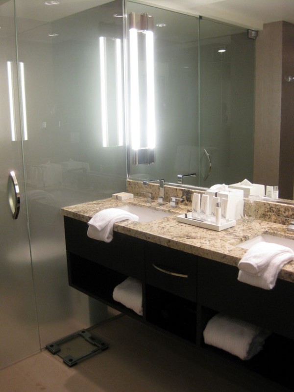 Bathroom,Amazing Cozy Bath Room Vanity With The Best Glass Door Also High Quality Cream Washstand,Elegant And Unique Bath Room Vanity Design