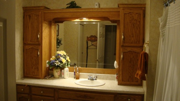 Bathroom,Admirable Vanity In Bathroom Design Ideas With Nice Wood Cabinet And Nice Spectacular White Sink Also Cool Glass Mirror,Top To Vanity In Bathroom 