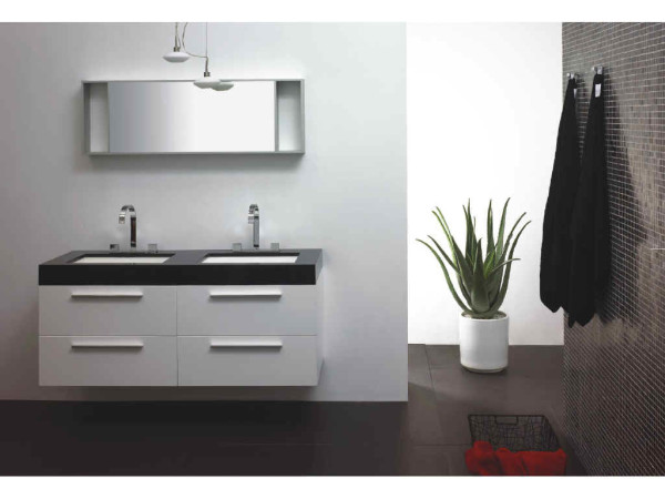 Bathroom,Fascinating Double Vanity With Top Design Ideas And Beautiful Floating White Cabinet Also Nice Glass Mirror,Double Vanity With Top Decoration