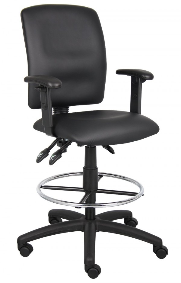 Furniture,Charming Black Stool And Chair Design Ideas With Comfortable Arm Chair And Cool Black Roller,Comfortable Stools And Chairs Design Inspiration