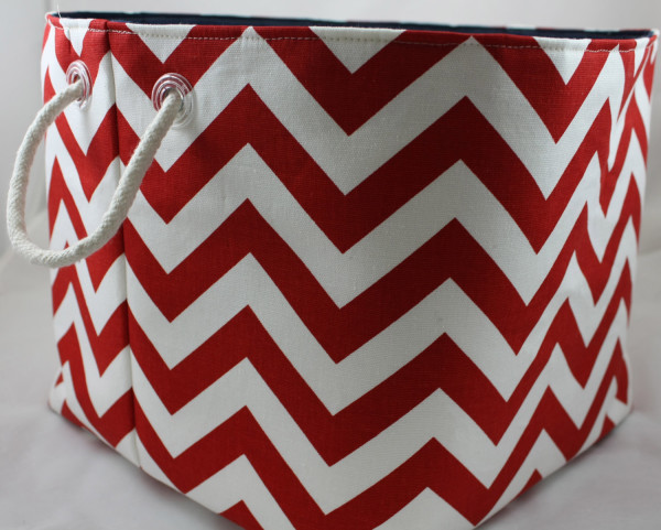Furniture,Cool Awesome Fabric Round Storage Bin Design Ideas With Stylish Red White Color Also Beautiful Southwest,Round Storage Bins