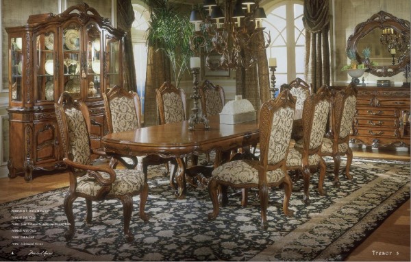 Furniture,Fancy Cool Aico Furniture Design Ideas With Comfortable Floral Wool Rug For Dining Room,Elegant Stylish Aico Furnitures Design Ideas