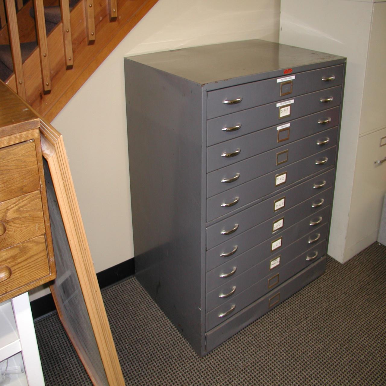 Furniture,Gorgeous Flat File Drawer Design Inspiration With Pretty Blue Color For Office,Cabinet With Flat File Drawer Designs