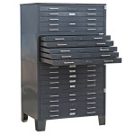Furniture,The Best High Quality Steel Flat File Drawer Design Ideas With Beautiful Blue Color,Cabinet With Flat File Drawer Designs