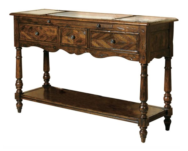 Furniture,Wonderful Hekman Furniture Design Ideas With Narrow Wood Tall Table On Combined Brown Color And Nice Drawer,Wood Table Collection By Hekman Furniture