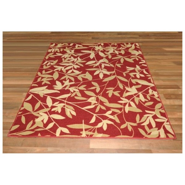 Interior,Comfortable Hand Made Red Rug Runner Design Ideas With Nice Leaf Ornament,Style Red Rug Runners