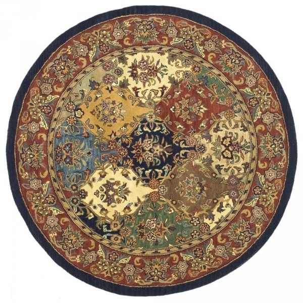 Interior,Comfortable Hand Made Round Wool Rug Design Ideas With Adorable Heritage Rug,Enchanting Round Wool Rugs