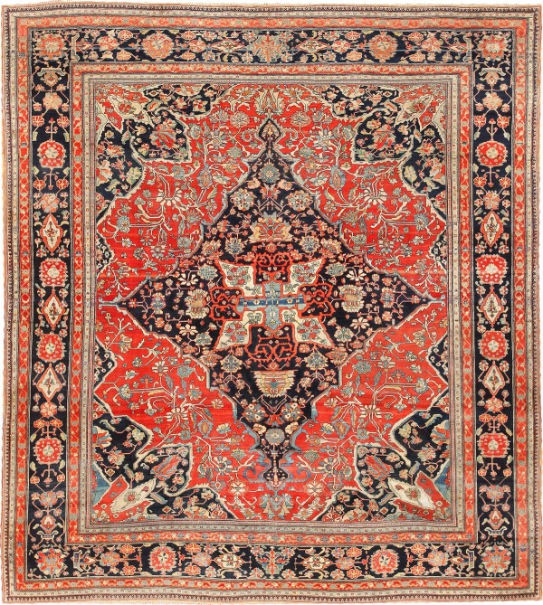 Interior,Dazzling Square Carpet Size Design Ideas With Cool Kashan Ornament On Combined Red Color,Antique Carpet Size Design Ideas