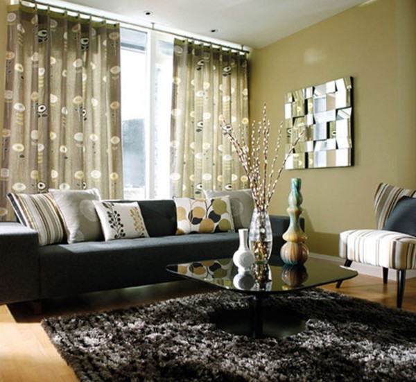 Interior,Extraordinary Home Decor Carpet With Beautiful Black Glass Table And Modern Black Sofa Also Soft Pillow,Impress Your Guests Home Decor Carpets