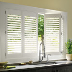 Interior,Gorgeous Custom Order Blind Design Ideas With Stylish White Color And Modern Sink Also Beautiful Arrangement Floral,Gorgeous Custom Order Blinds